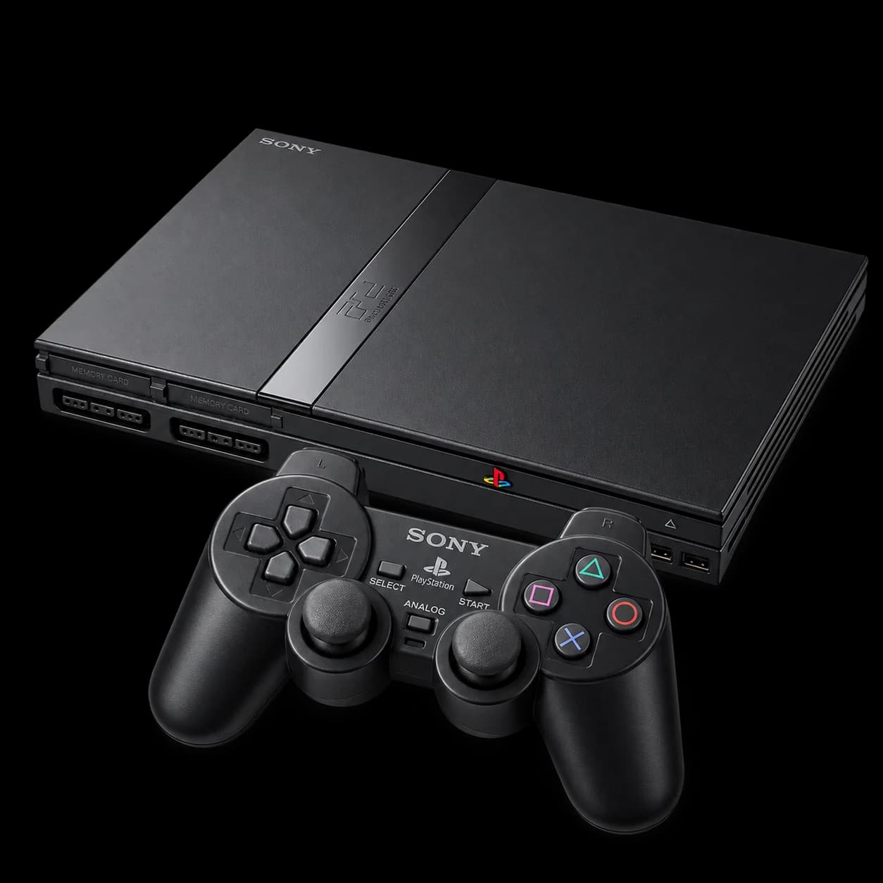 Sony PlayStation 2 Slim — AI-generated illustration